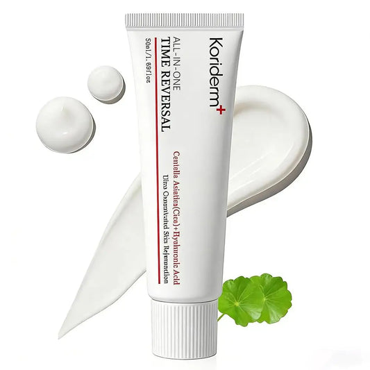 Crema iluminadora y antiedad para el contorno de ojos con ácido hialurónico ycentella asiática 50 ml Coriderm+ Temporary Reversal Crema facial coreana original todo en uno